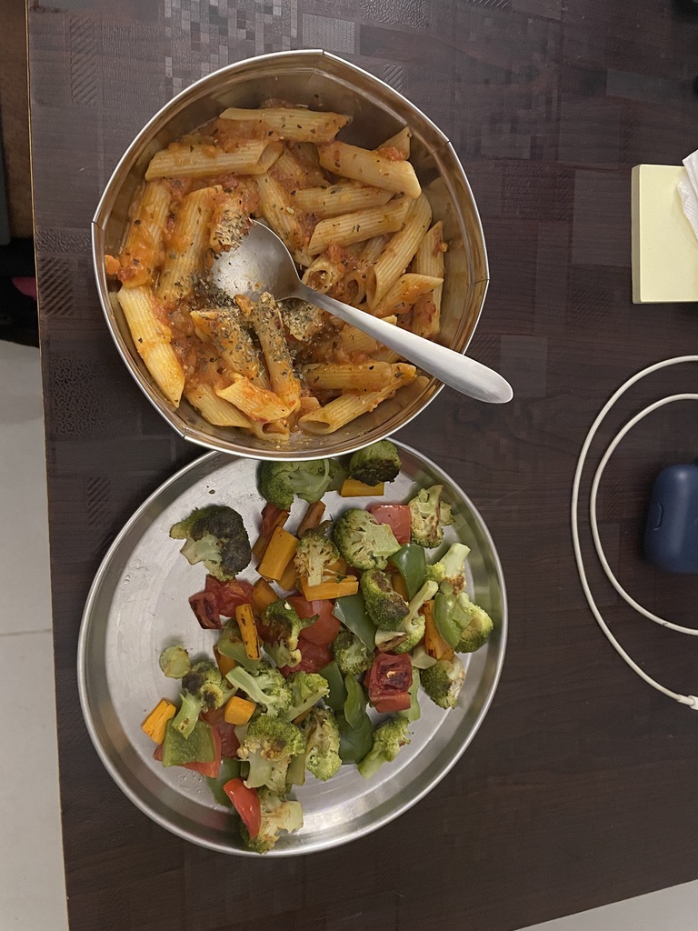 pasta and veggies