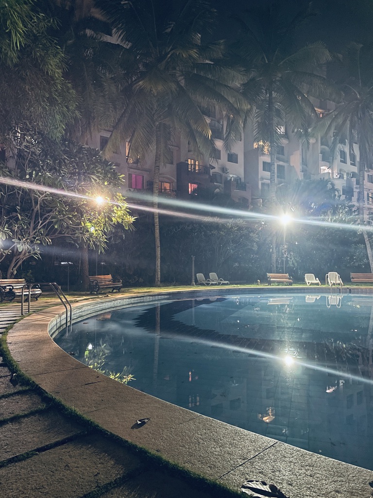 pool at night
